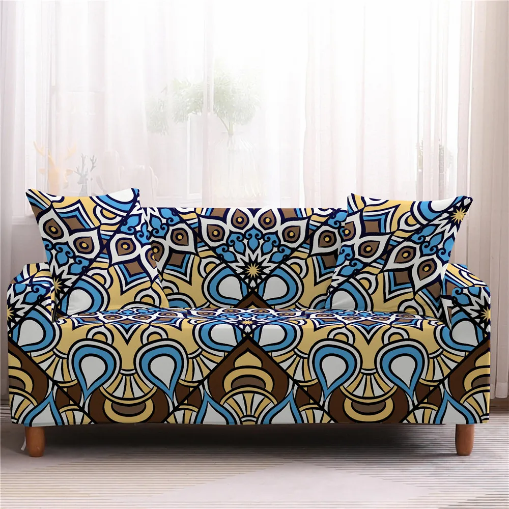 1/2/3 Seater Sofa Slipcover Bohemia универсальные Нескользящие чехлы для диванов полотенце