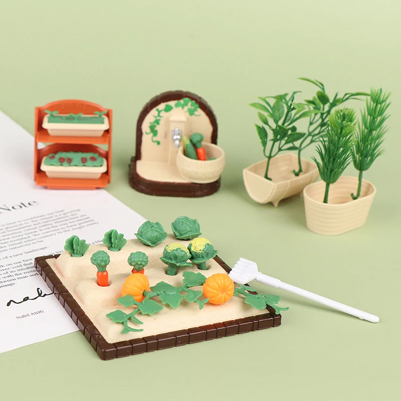 

1 Set Doll House Mini Garden Children's Birthday Family Forest Picnic Scene Toy for Child Kids Gift