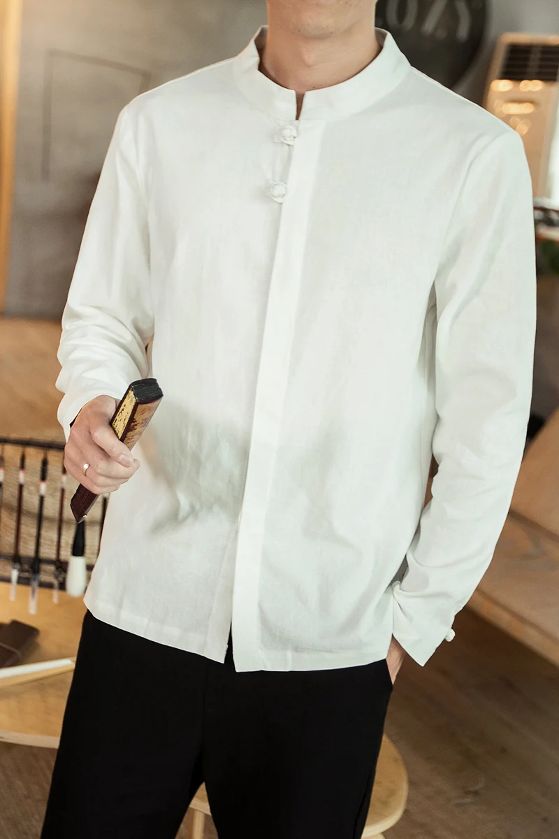 Из хлопка и льна с воротником Мандарин для девочек костюмы в стиле эпохи Тан