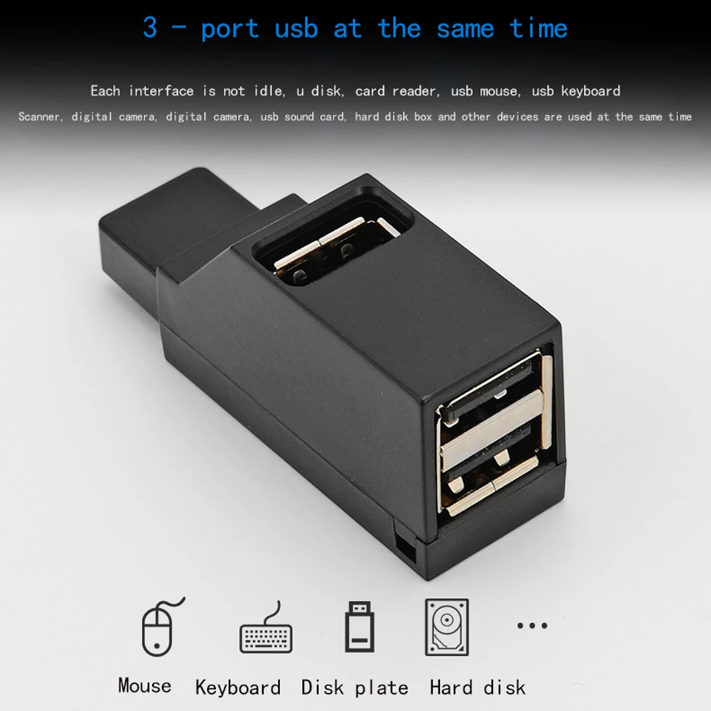 Концентратор USB 3 0 2 адаптер-удлинитель мини-разветвитель порта для ПК ноутбука