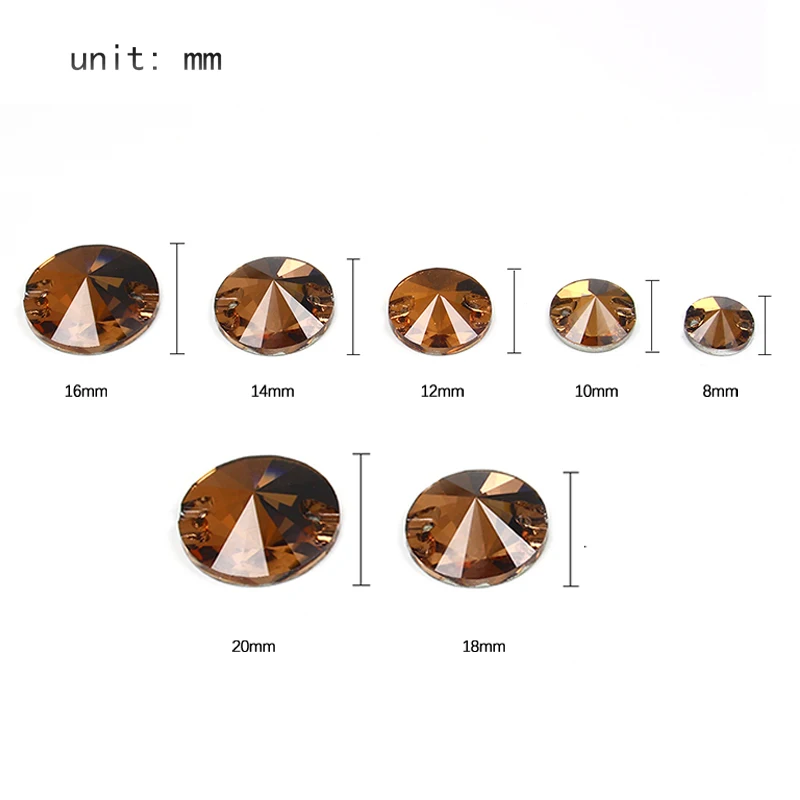 50 шт. нашивки Rivoli для одежды блестящие стразы с плоским основанием круглые