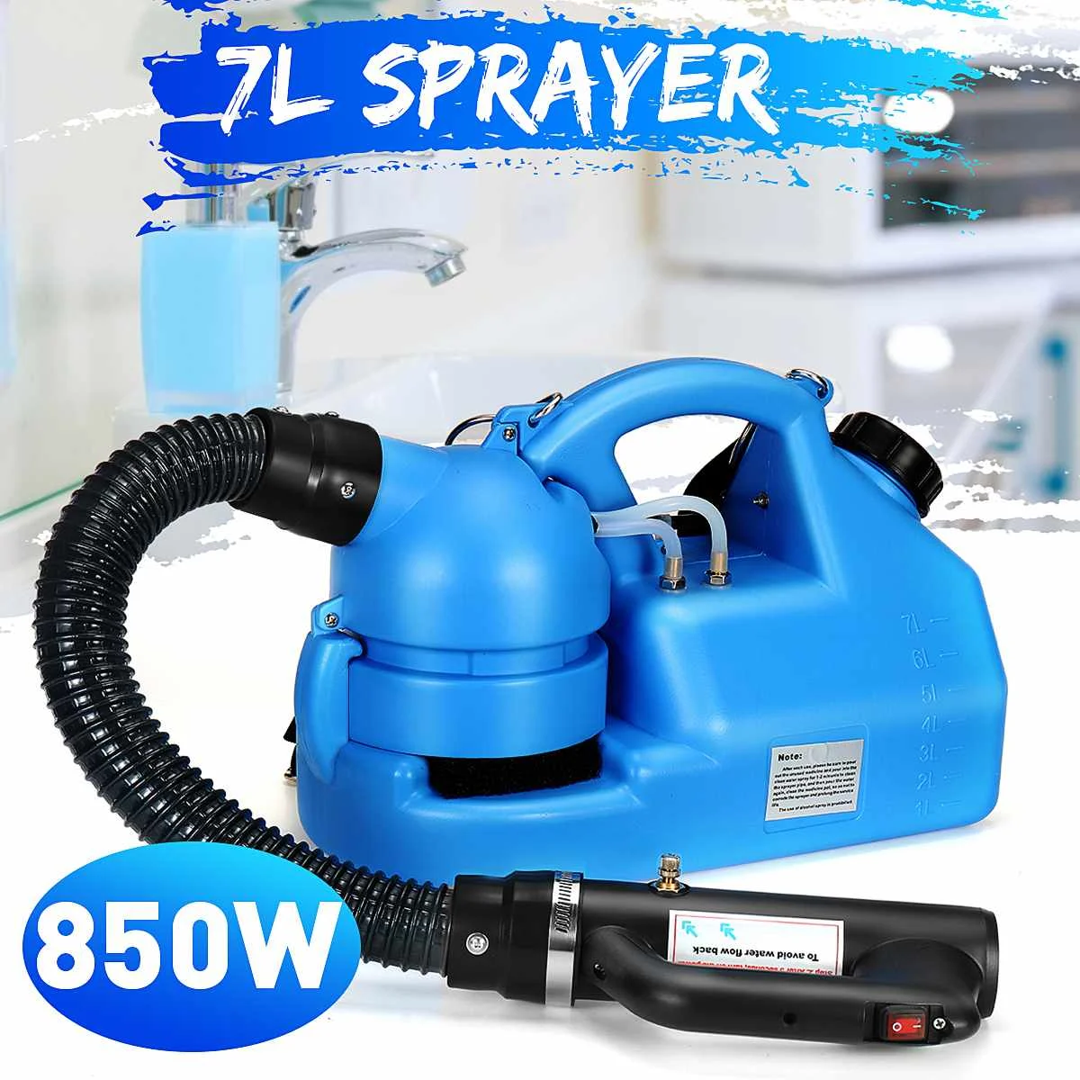 

7L Electric Fogger Sprayer Portable Electric ULV Fogger Machine Knapsack Electric Sprayer Disinfection for Home Hospital Hotel