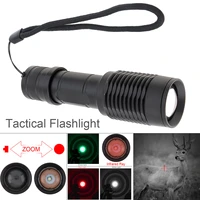 e7 4000 lumens white red green infrared light zoomable tactical led light 850nm led range radiation tactical flashlight for hunt