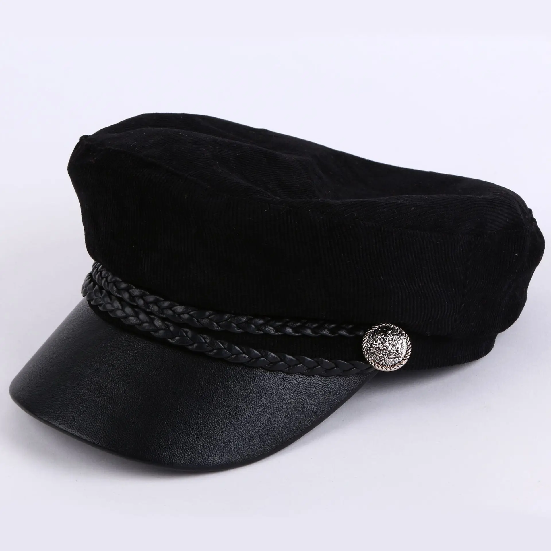 Вельветовая Военная Кепка женские зимние шапки для мужчин и женщин армейская