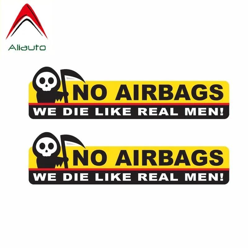 Забавные автомобильные наклейки Aliauto со скелетом 2 шт. без подушек безопасности