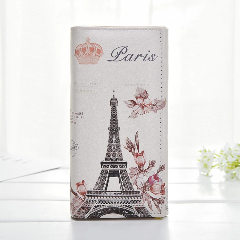 Эйфелева башня женские бумажники клатч для телефона сумка кошельки Длинный