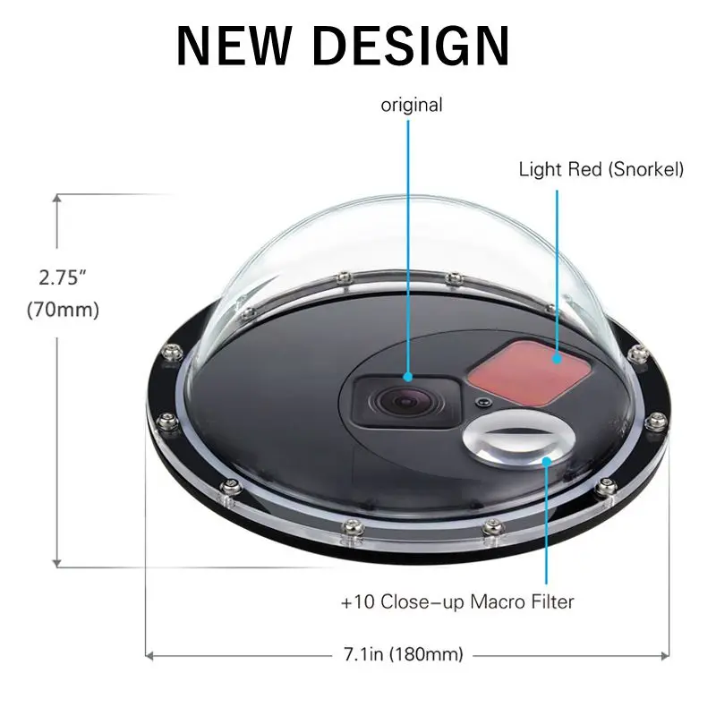 Новый оригинальный красный фильтр + 10 магнитный водонепроницаемый чехол маска