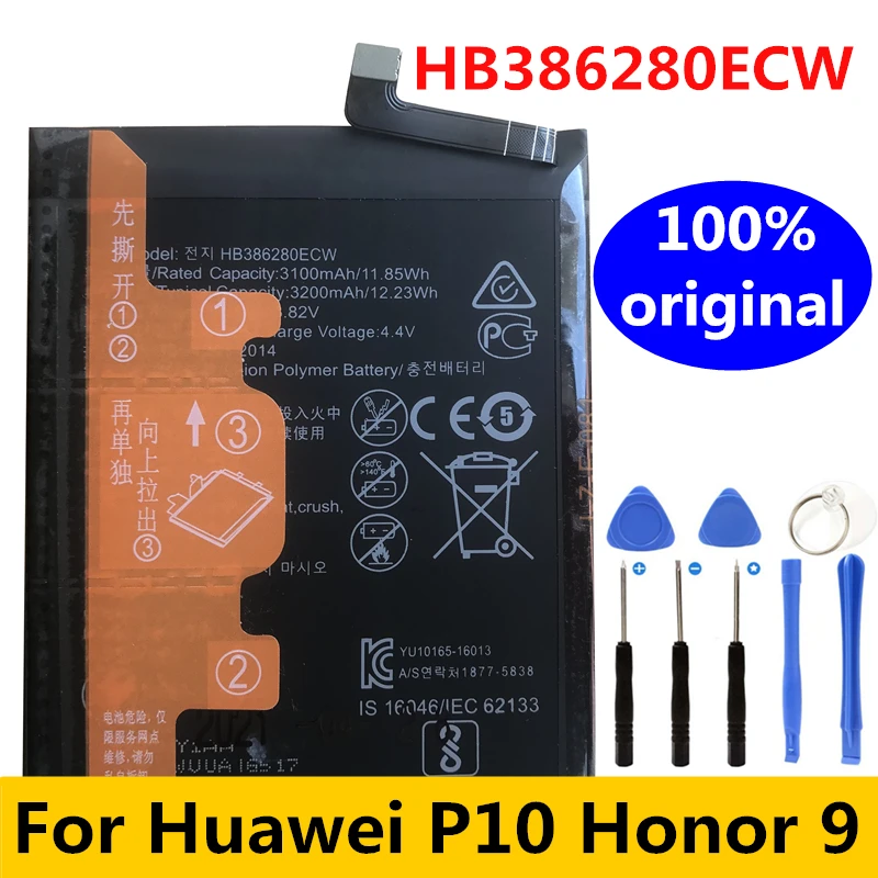 Новинка оригинальный аккумулятор HB386280ECW для Huawei P10 |