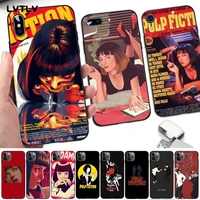 pulp fiction movie poster luxury painted phone case for iphone 13 8 7 6 6s plus x 5s se 2020 xr 11 12 pro xs max