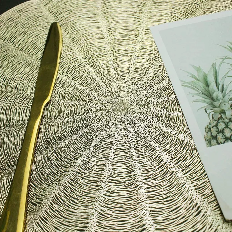 Круглый Настольный коврик скандинавский нескользящий для обеденного стола с