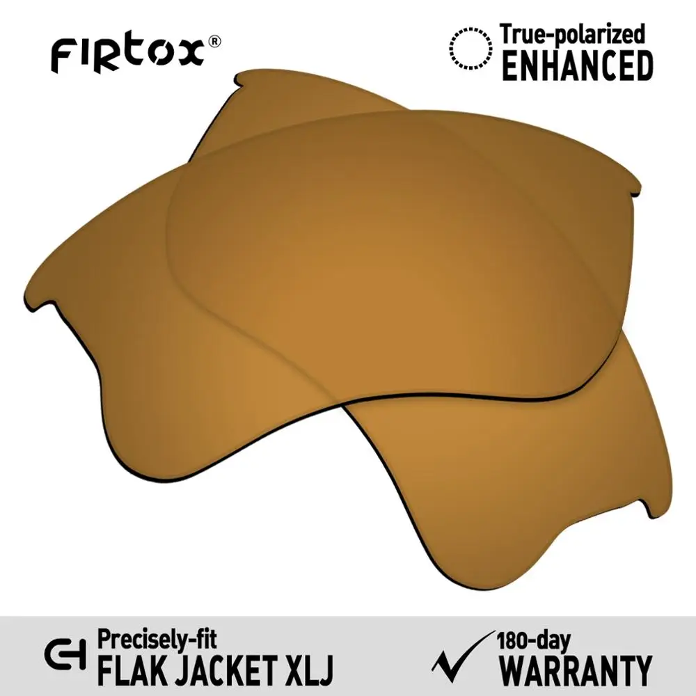 Firtox True UV400 поляризованные фотообои-Oakley Flak Jacket XLJ Glasses (только линзы)-бронзовое