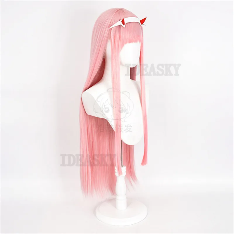 Парик для косплея из аниме любимый в FRANXX 02 ноль два длинный розового цвета