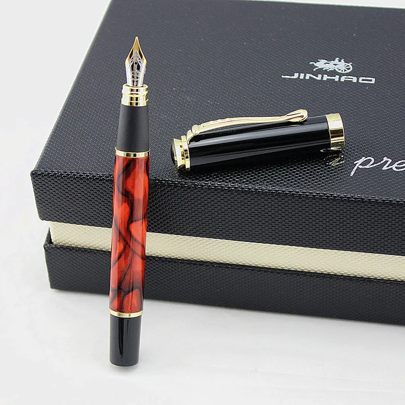 JINHAO Ручка для каллиграфии перьевая ручка канцелярские принадлежности Школьные офисные принадлежности Роскошный бренд милые металлические чернила для письма подарочные ручки MONTE - Цвет: Q