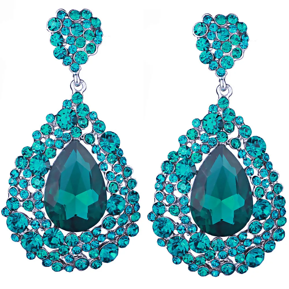 Женские длинные серьги с австрийским кристаллом элегантные для свадьбы Новое