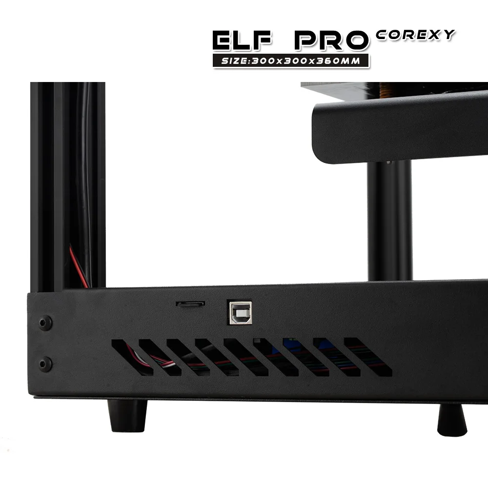 Creativity Latest FDM Corexy 3d Printer Kit ELFPRO BMG Extruder ultra-quiet Drive MW Power Supply High Quality 3d Printer