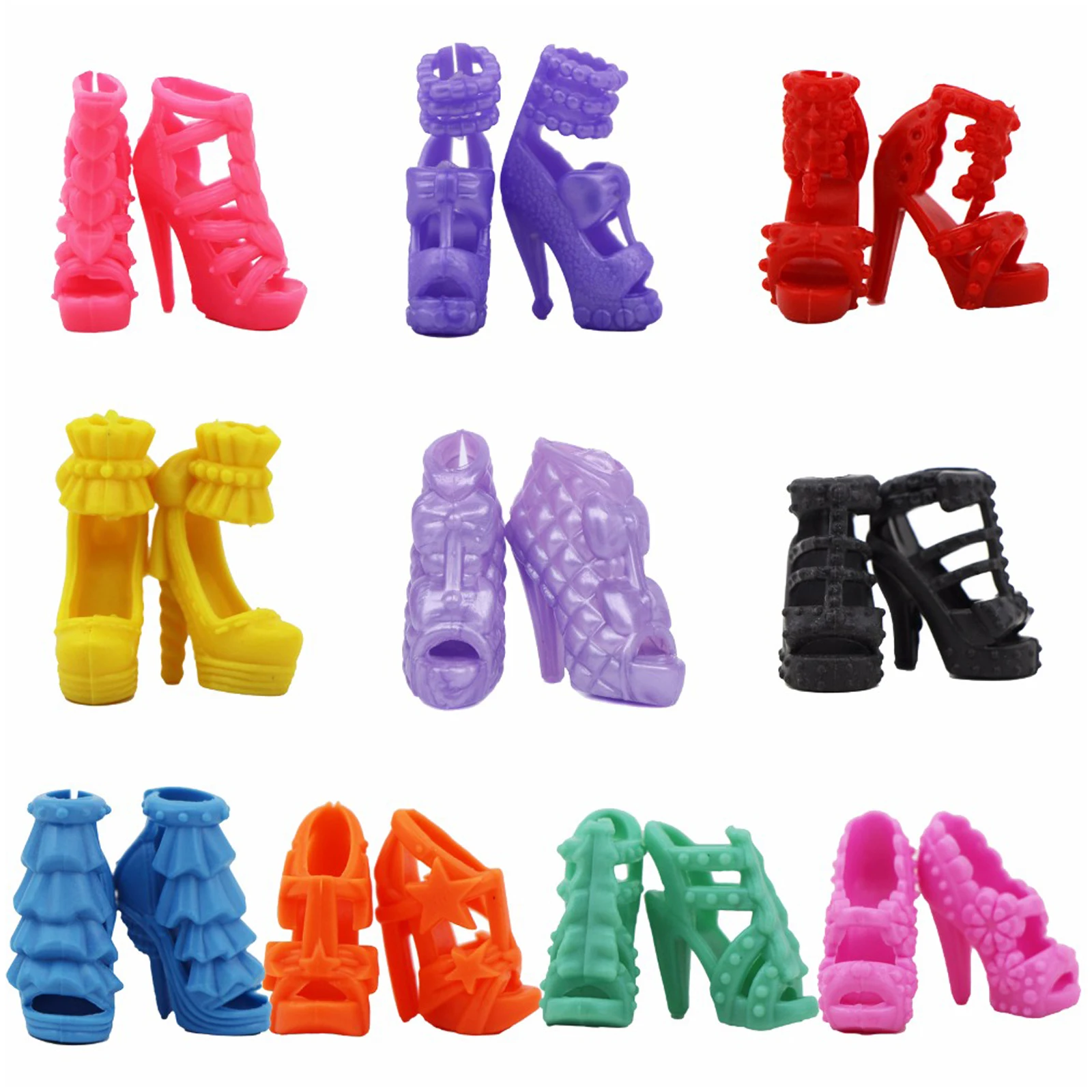 10 шт. высокое качество разноцветная обувь на каждый день Сандалии Туфли высоком
