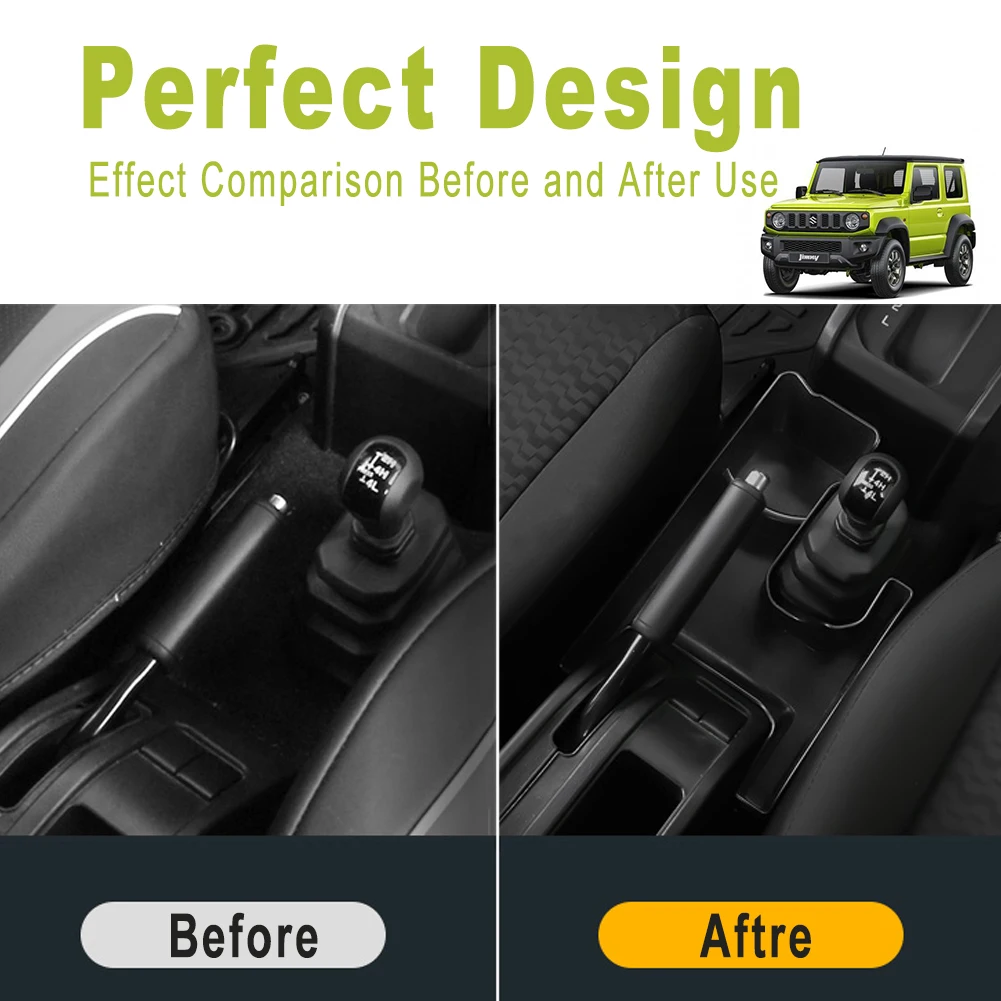

Auto ABS Plastic Car Center Console Organizer Cup Holder Storage Box For Suzuki Jimny AT Model 20182019 2020 Car Stowing Tidying