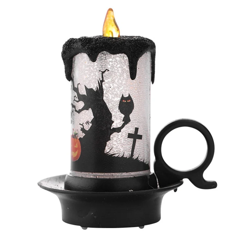 Светодиодные свечи на Хэллоуин яркие беспламенные Свечи батарейках украшения