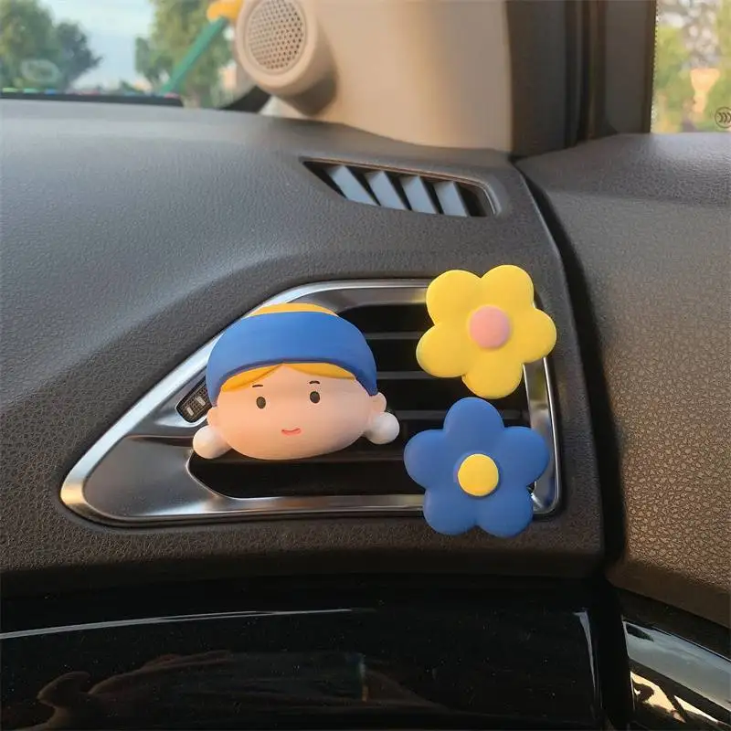 

Pearl Girl Car Ornaments Car Vents Perfume Clip Air Freshener Automobile Interior Fragrance Decoration