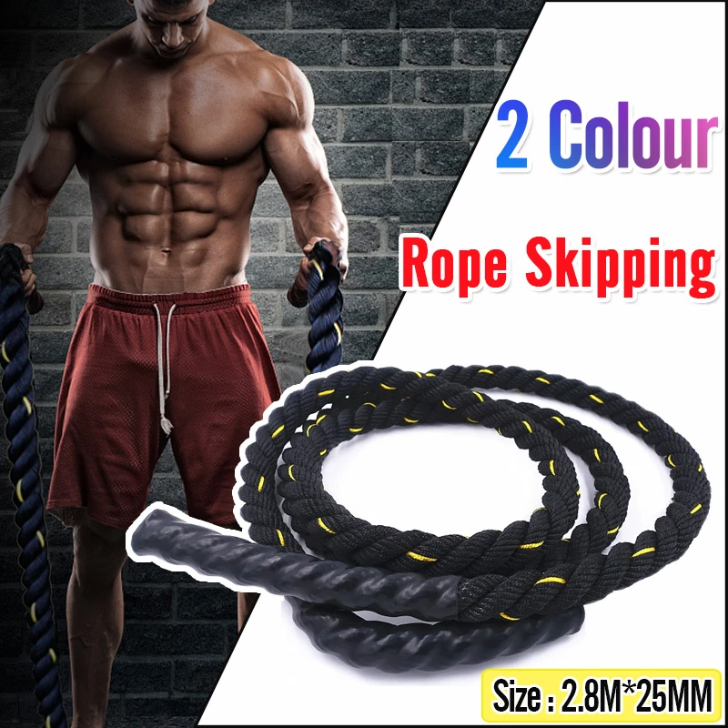 

2.8m x 50mm Heavy Jump Rope Crossfit Weighted Battle Skipping Ropes Power Training Improve Strength Fitness Home Gym Equipments