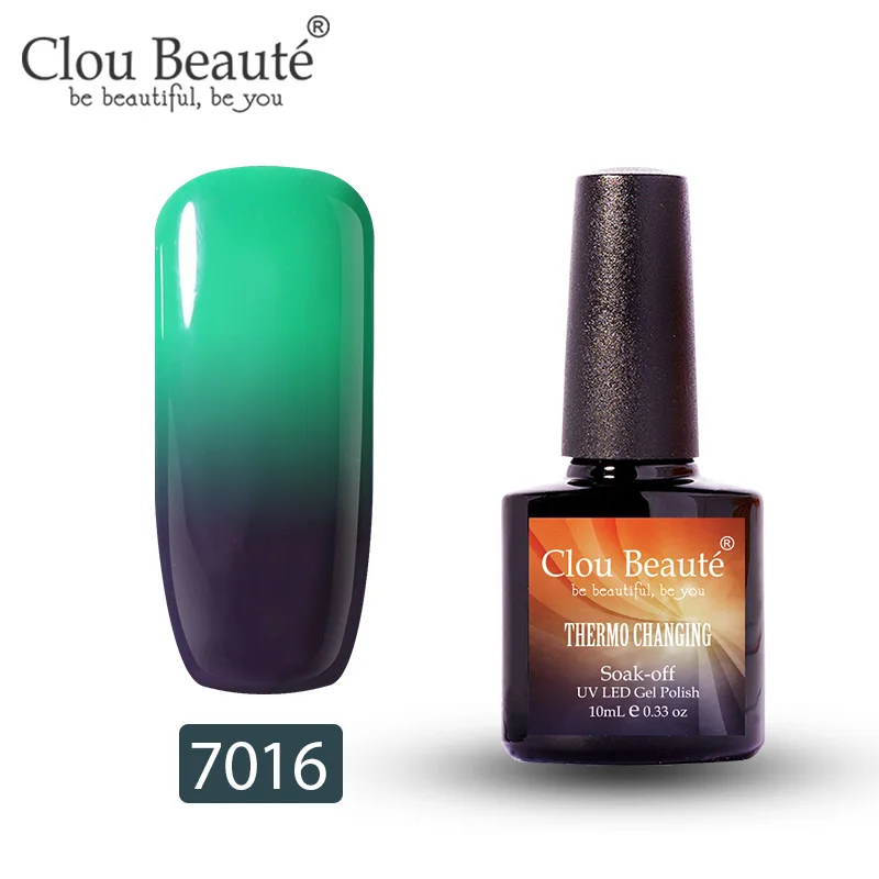 7016 Clou Beaute гель-лак, меняющий цвет в зависимости от температуры, гибридный УФ-лак для ногтей, стойкий, растворимый гель, 10 мл - Цвет: 7016