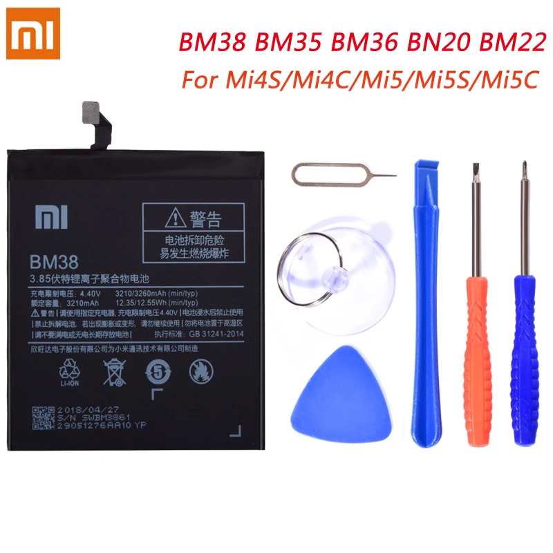 BM38 BM35 BM36 BN20 BM22 для Xiaomi Mi 4S 4C 5 5C 5S Mi4c Mi4s Mi5 Mi5c Mi5s сменная батарея телефона литий