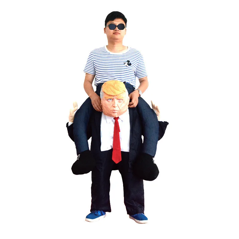 

2020 New Donald Trump Pants Party Dress Up Ride On Me Mascot Costumes Carry Back Novelty Toys Halloween Party Cosplay Clothes