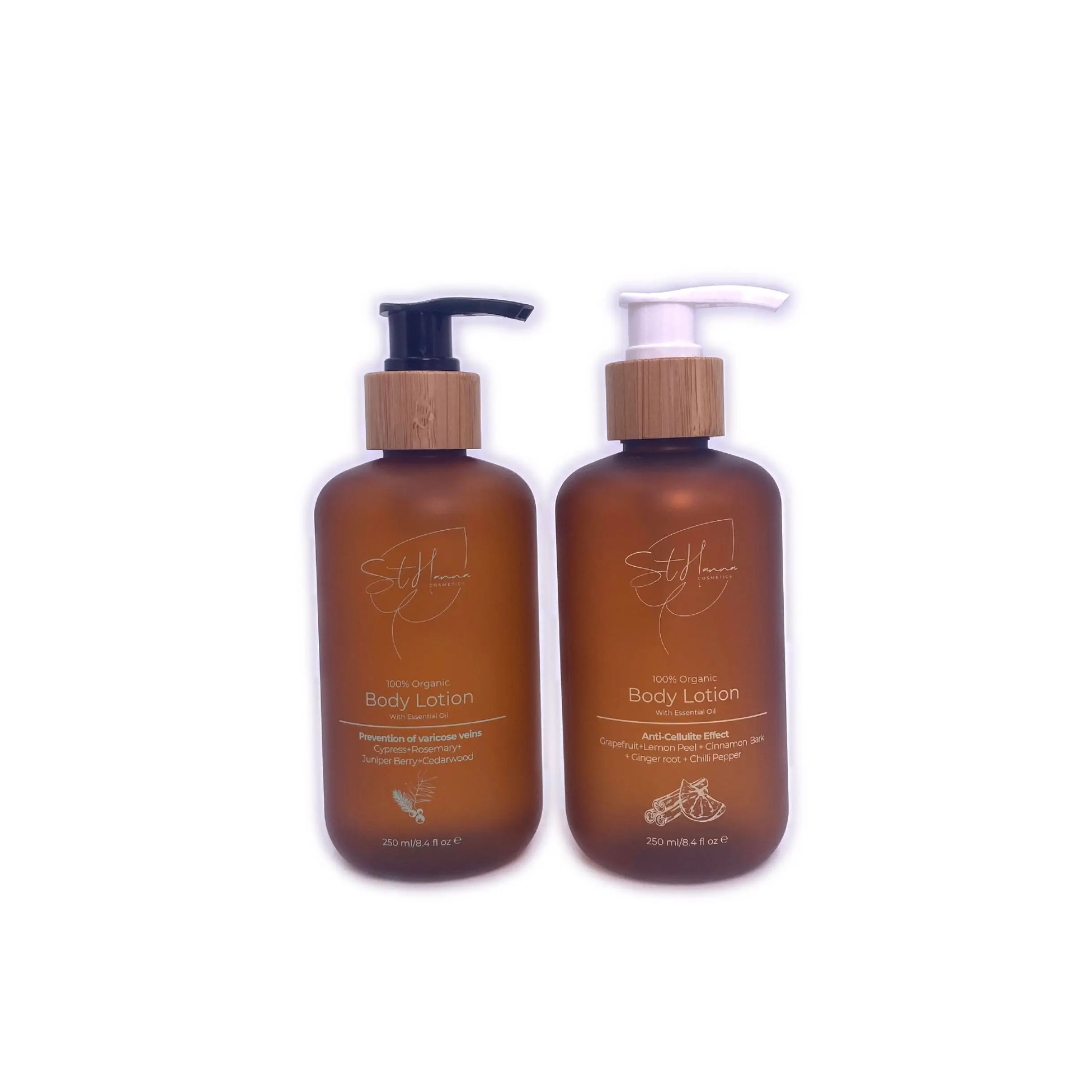 

4oz 8oz 16oz 120ml 250ml 500ml Lotion Bottle Frosted Amber Plastic bottle with bamboo disc top cap Pump lids 150g 250g brown Jar