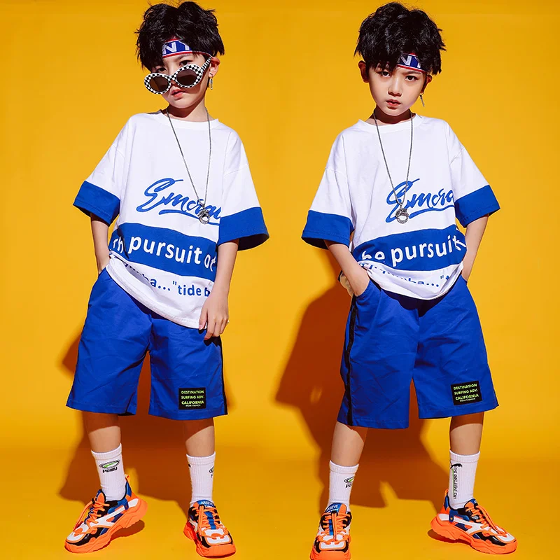 Новинка летний детский костюм для уличного танца одежда в стиле хип хоп