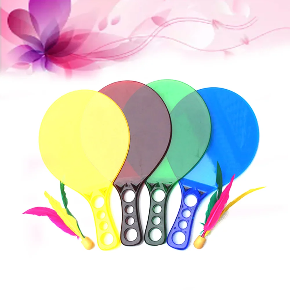 

1 Pair Board Badminton Bat Beach Board Feather Bat Game Badminton Racket for Kids and Adults