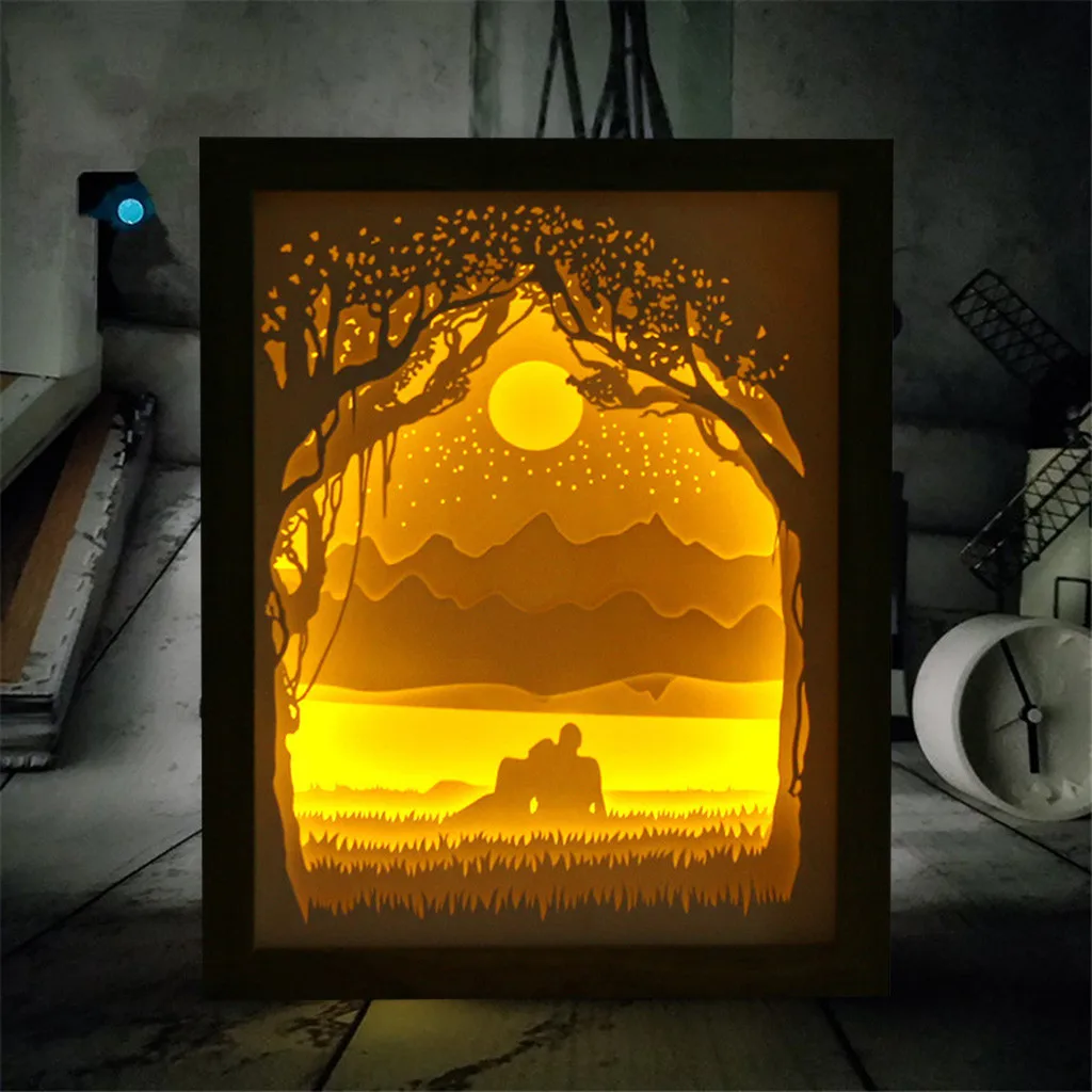 Wonderlife DIY 3D бумажный скульптурный светильник USB ночник лампа креативный ручной