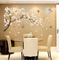 187128cm big size tree wall stickers birds flower home decor wallpapers for living room bedroom diy vinyl rooms decoration