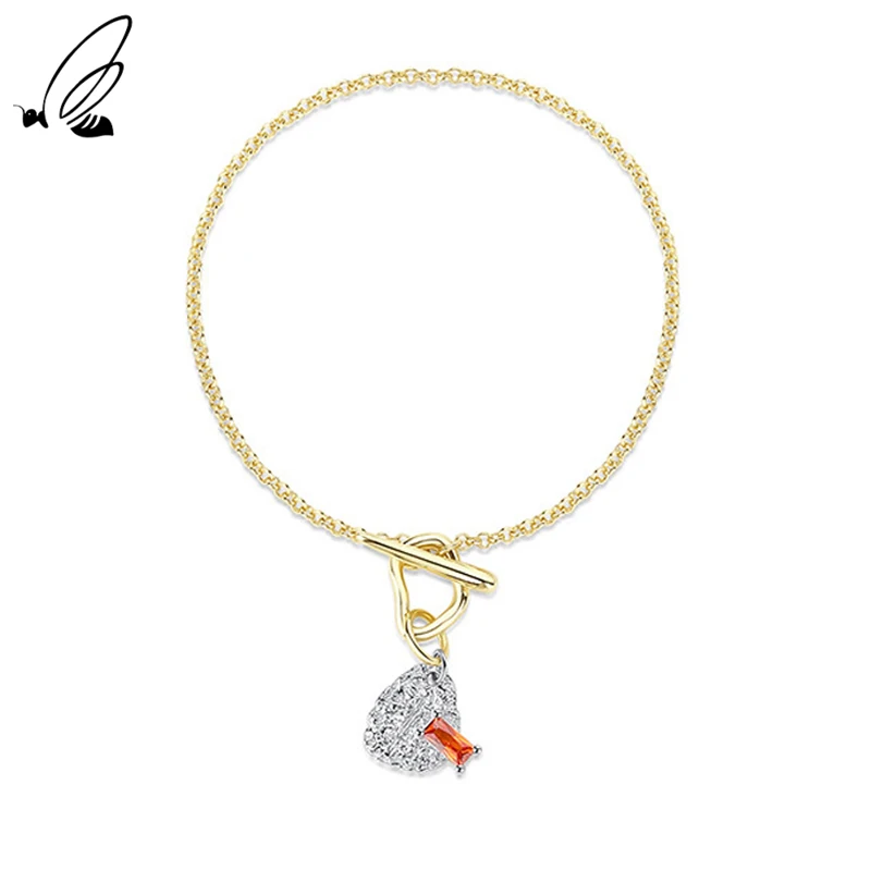 

S'STEEL Zicon Irregular 925 Sterling Silver Charms Bracelet Bangle For Women Minimalist Womens Bracelets Fine Korean Jewelry