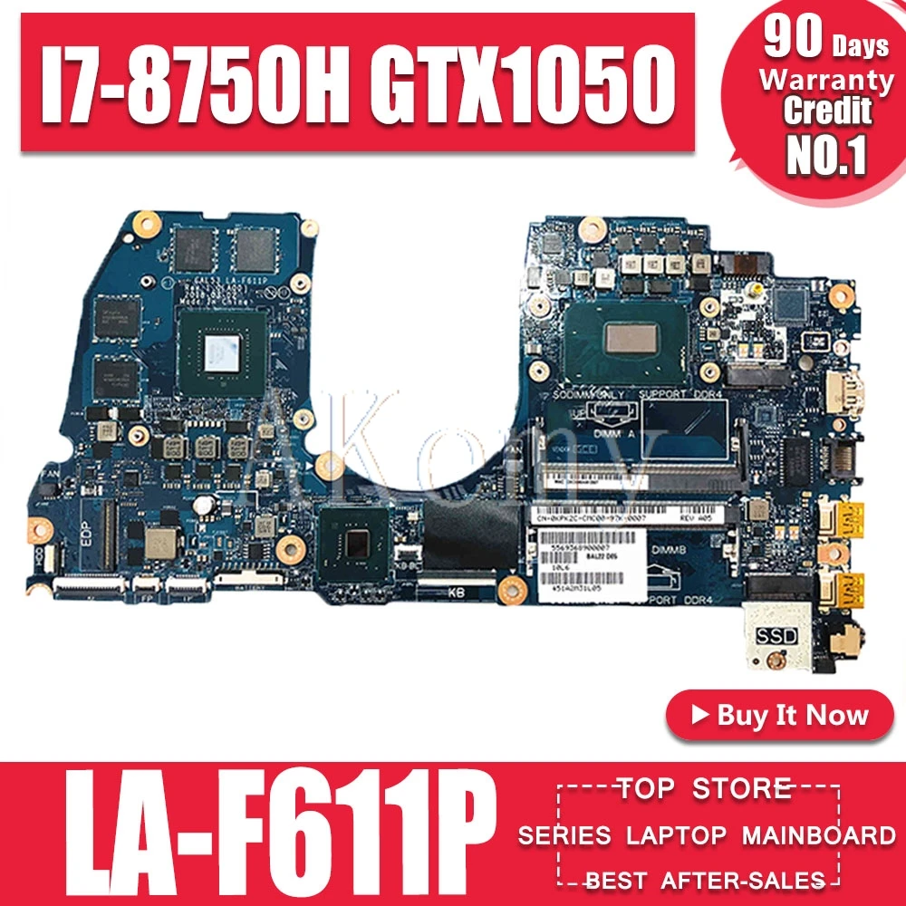 

SAMXINNO CAL53 LA-F611P материнская плата для ноутбука For DELL G3 15-3579 3579 оригинальная материнская плата I7-8750H GTX1050