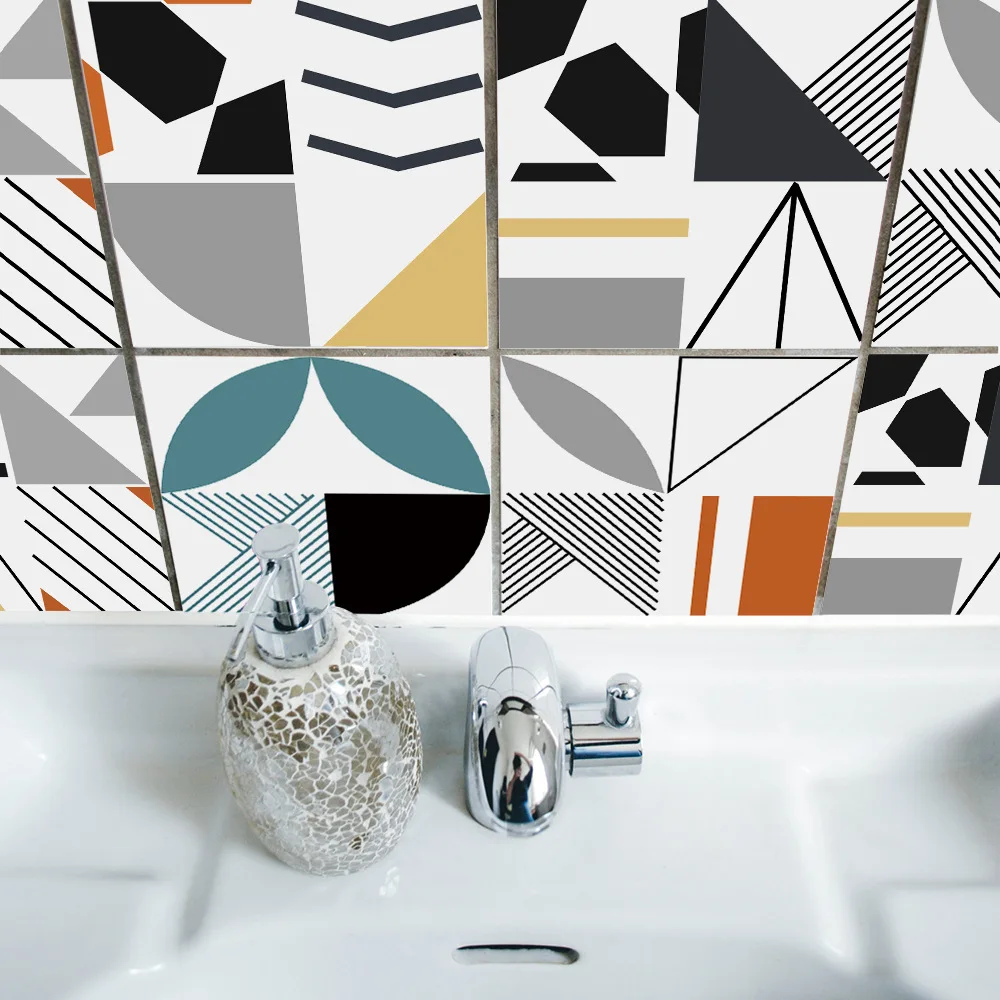 Наклейка на пол в марокканском стиле самоклеящаяся водостойкая Настенная для