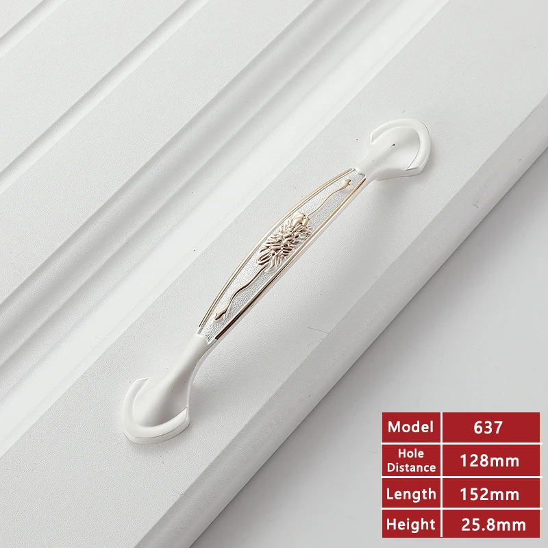 

Ручки для шкафов YUTOKO белые цинковые