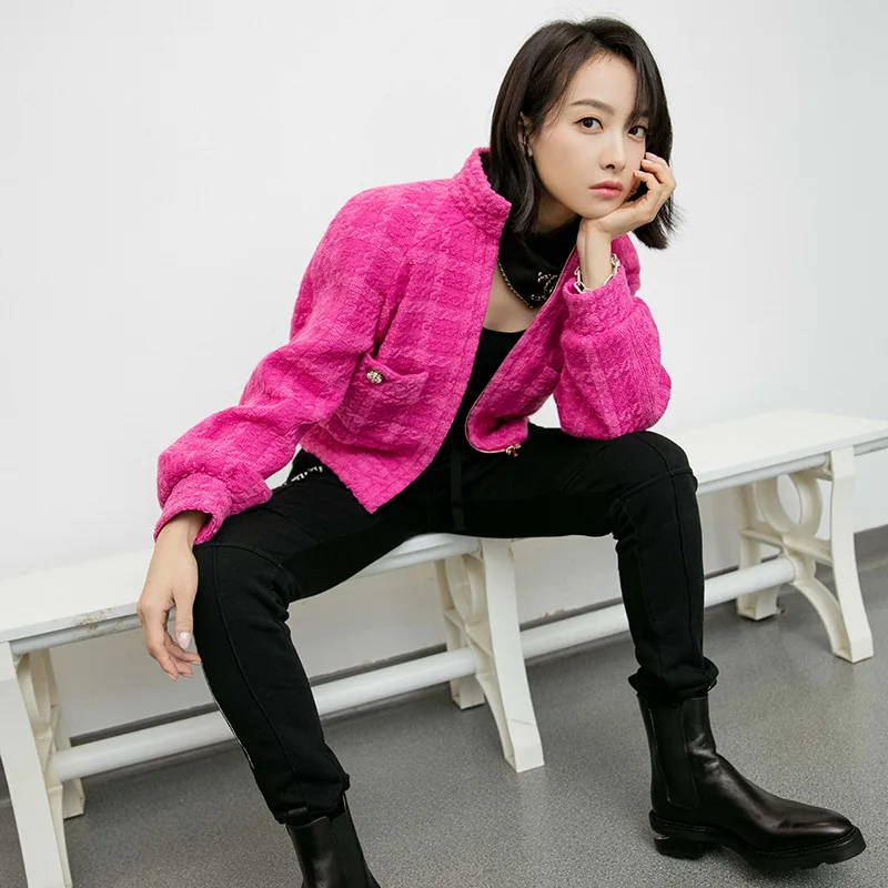Small Fragrant Coat Women's New Cotton Padded Jacket Thickened with Cotton Korean Top Coats and Jackets Women