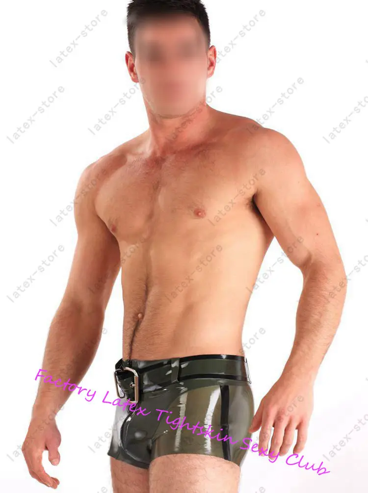 

100% Nature Latex Handmade Man Underwear Sexy Rubber Short Pants for Males Custom Made