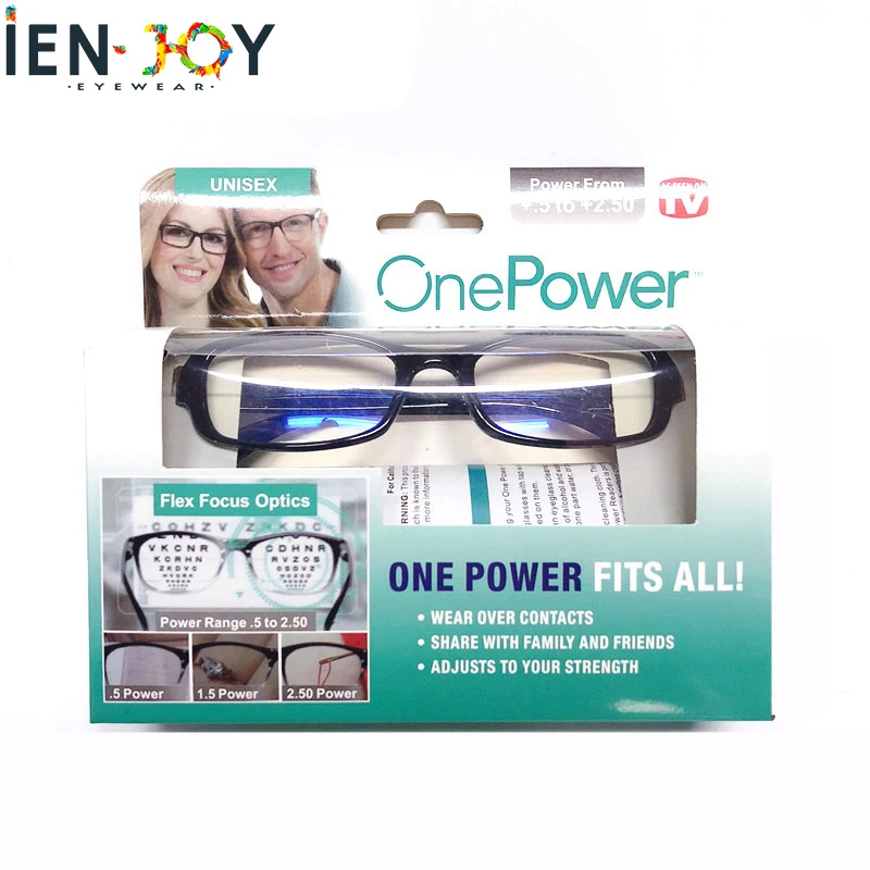 

IENJOY Newest Mulifocal One Power Readers High Quality Women Men Auto Adjusting Bifocal Reading Glasses +50 to +250 HD Magnifier
