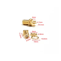 1or 2 or 3 or 10pcs sma jack nut female end launch pcb rf connector edge mount short version wholesale fast shipping