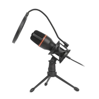 3 5mm condenser recording microphone for laptop studio recording vocals voice over gaming conference microphone with tripod
