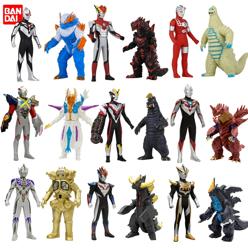 

BANDAI оригинальная японская анимация, модель Zeta Monster Seven Leo Jade Tiga Ultraman Oberman модель монстра, персонаж аниме