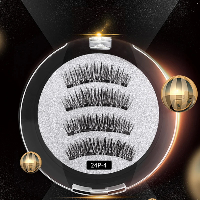 

2 Pair 3D magnetic eyelashes With Magnets handmade makeup Mink eyelashes extended false eyelashes Reusable false eyelashes