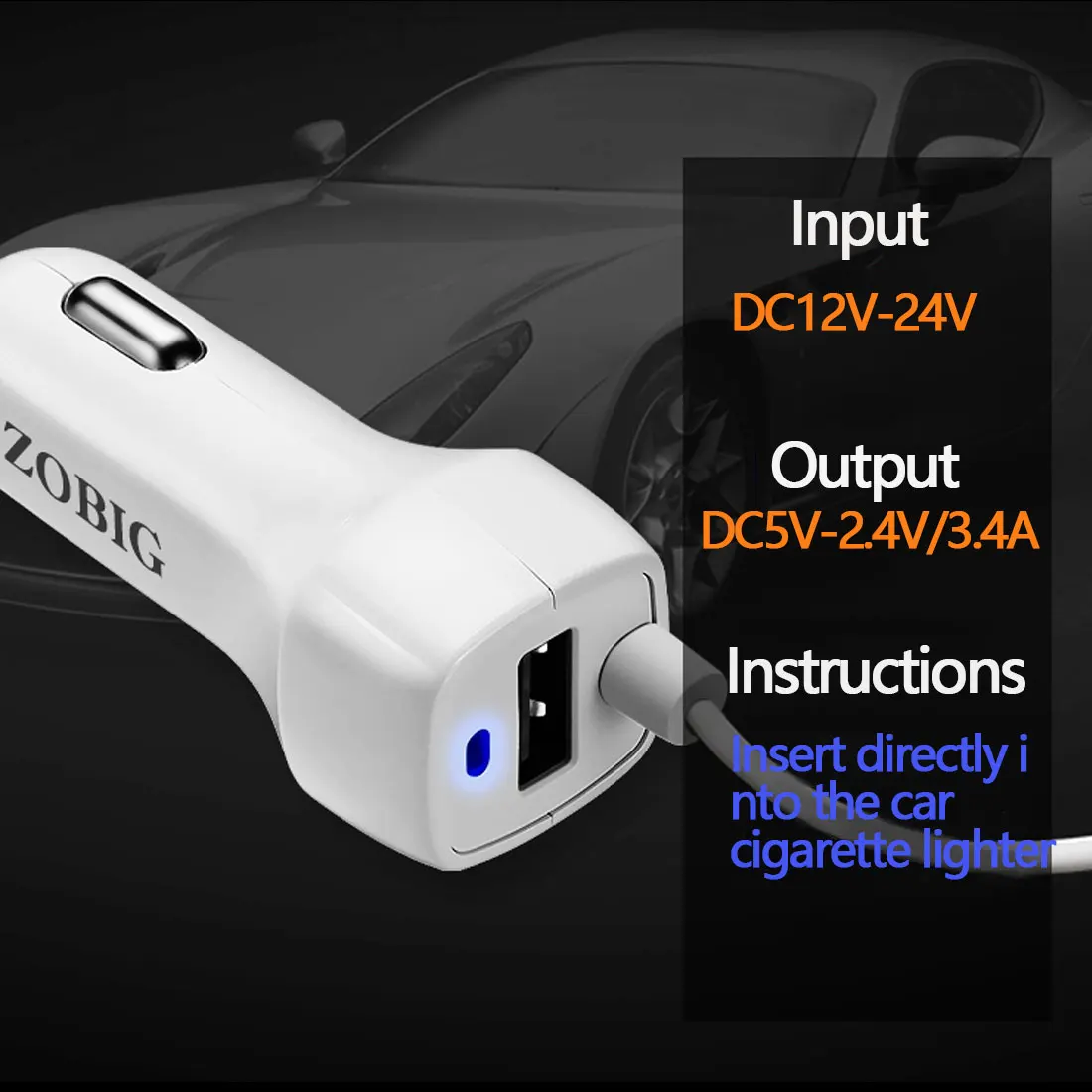 

Универсальный автомобильный мобильный телефон зарядное устройство, автомобильное зарядное устройство с USB кабель Быстрая зарядка для iphone ...