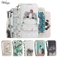 case for iphone 7 8 6 6s plus 5s etui coque cover case for iphone x xs 11 pro max xr case with 3d cat panda flip wallet fundas