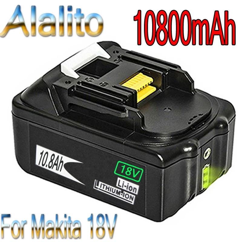 Перезаряжаемая батарея для электроинструментов Makita 18 в 10800 мА · ч А светодиодный