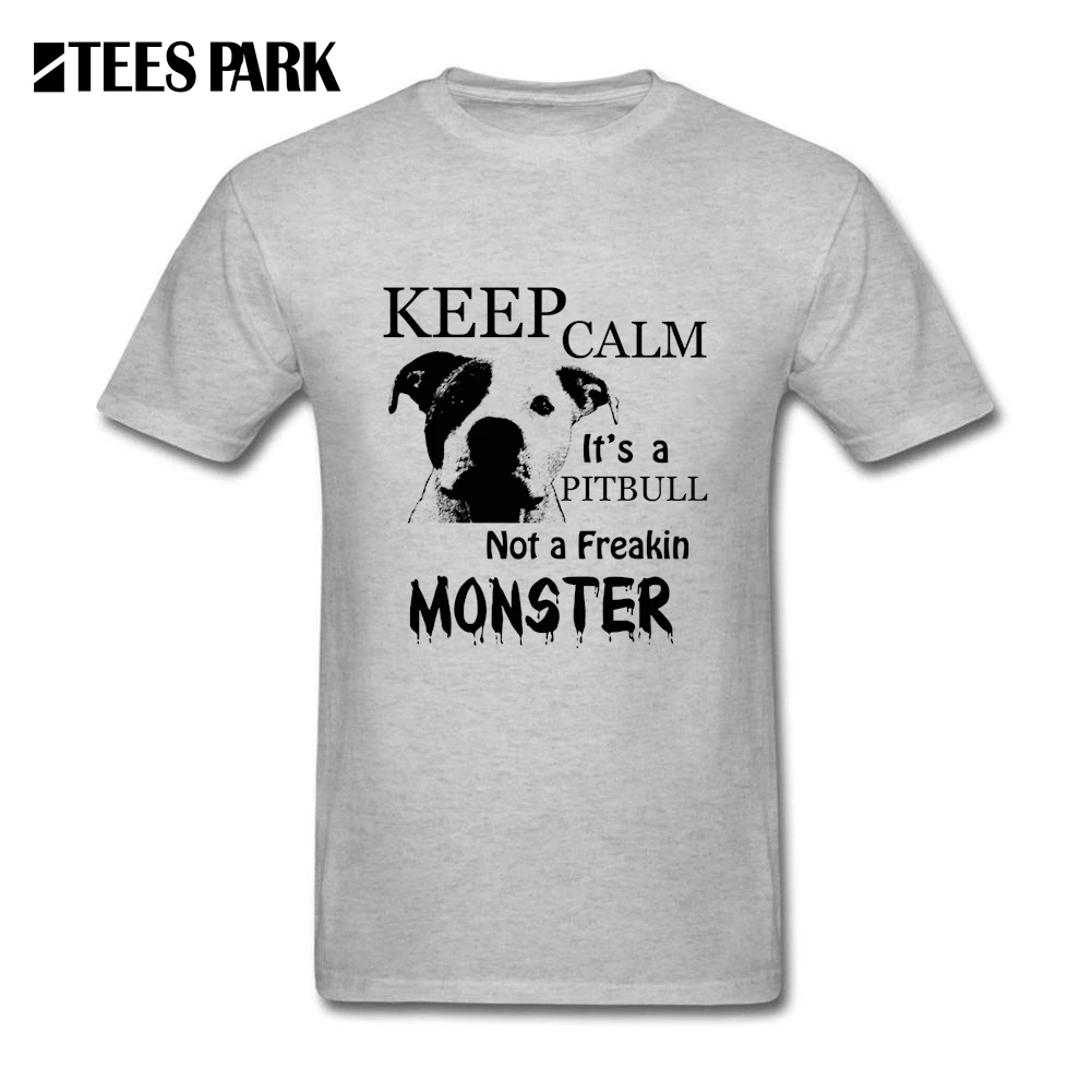 Изготовленная на заказ Футболка Keep Calm it a Pitbull Not Freakin Monster Pit Bull Man Pre хлопковая