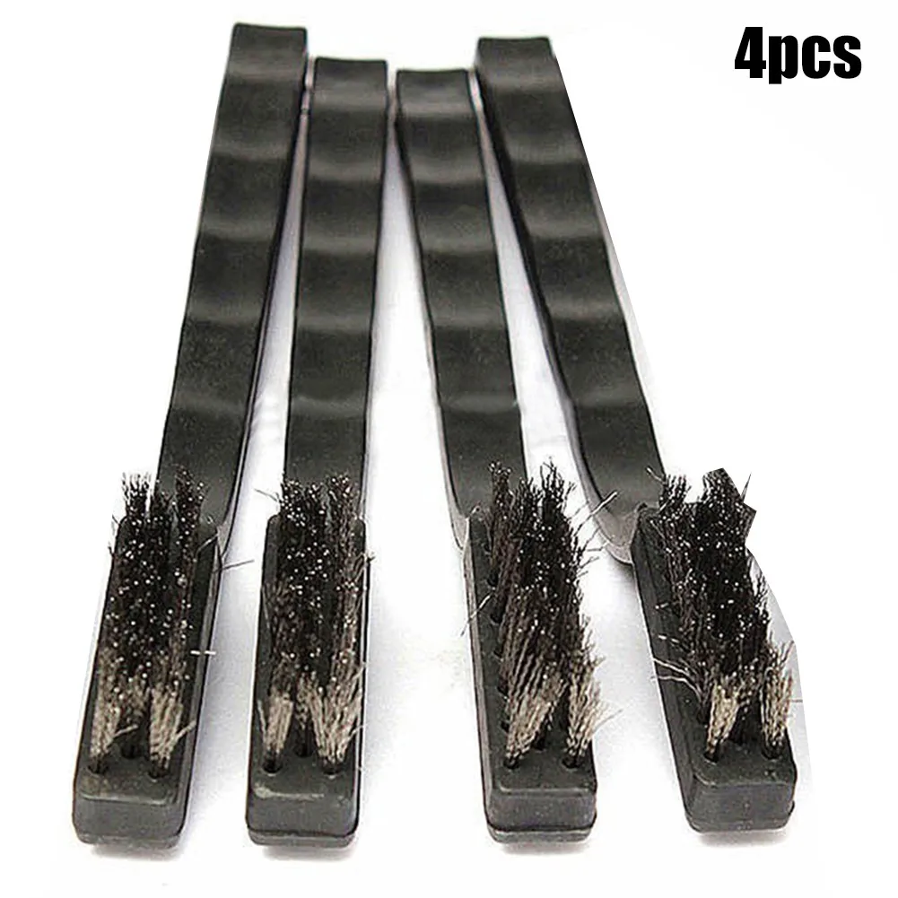 

4pcs Stainless Steel Wire Brush Tooth Brushes Rust Scrub Remove Cleaning Tools Scrubbing Polishing Burring Brush