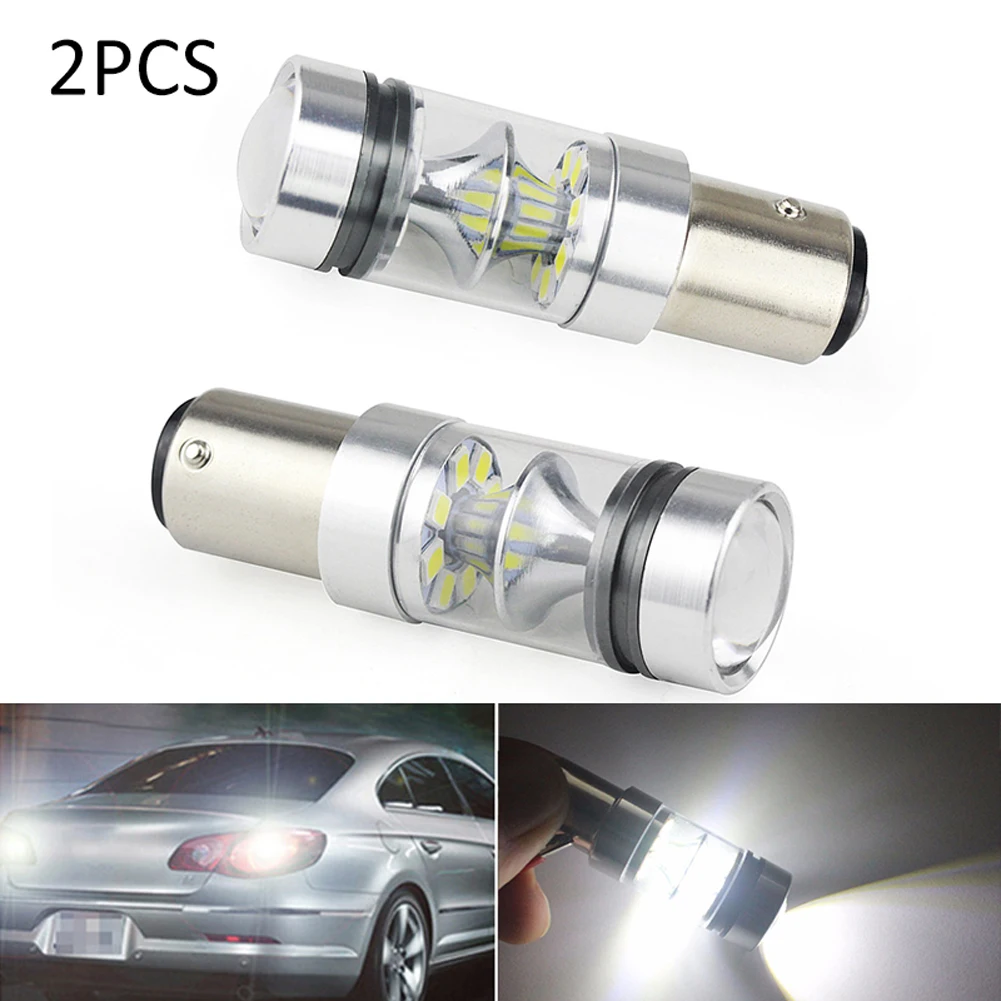 2Pcs High Quality 1157 100W LED Turn Signal Backup Light Reverse Light Bulb Car Rear Turn Signal Lamp Auto Backup  Signal Lamp