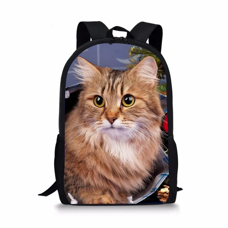Новинка школьный портфель с милым котом и животным рисунком для девочек модные